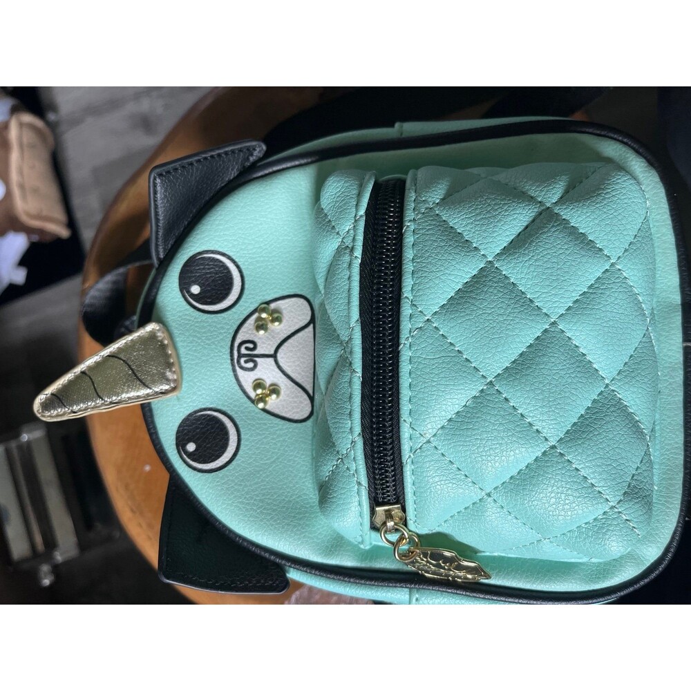 Betsey Johnson Pugicorn Mini Backpack Mint Green Pug Unicorn